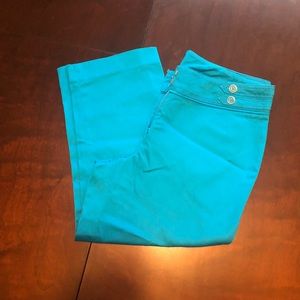 New direction blue cropped pants.